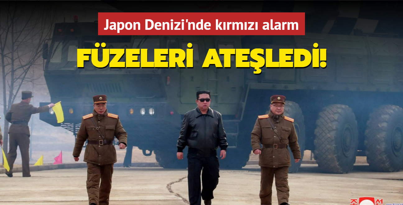 Kuzey Kore fzeleri ateledi! Japon Denizi'nde krmz alarm