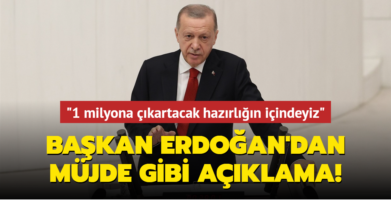 TBMM Genel Kurulu'nda mjde gibi aklama: "1 milyona kartacak hazrln iindeyiz"