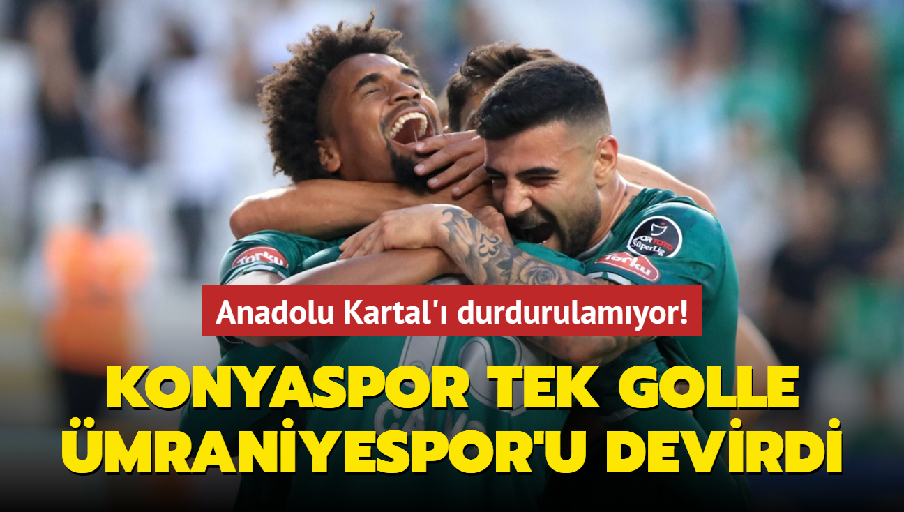 Anadolu Kartal' durdurulamyor! Konyaspor tek golle mraniyespor'u devirdi