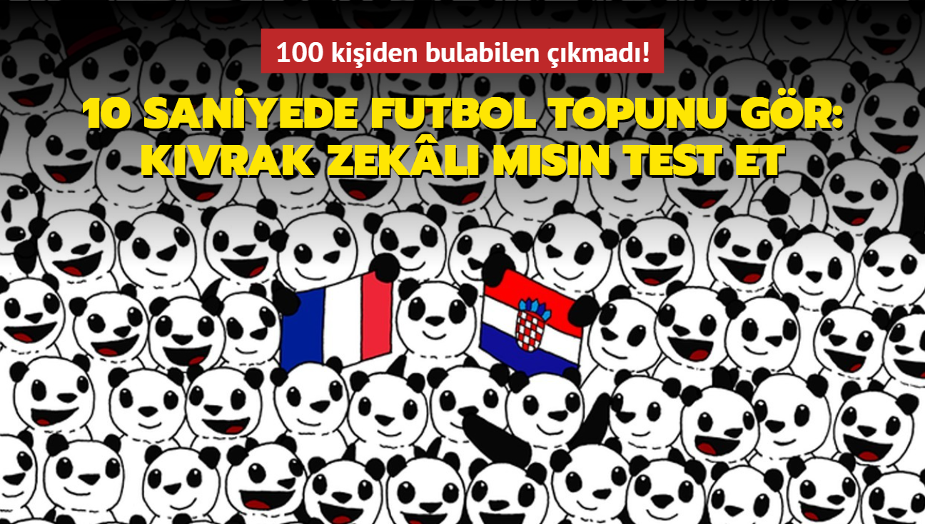 100 kiiden bulabilen kmad! 10 saniyede futbol topunu gr: Kvrak zekl msn test et...