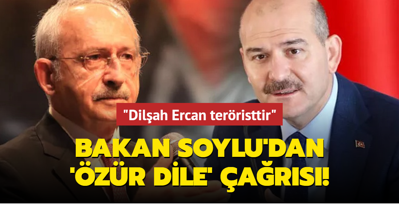 Bakan Soylu'dan Kldarolu'na 'zr dile' ars! "Dilah Ercan terristtir"