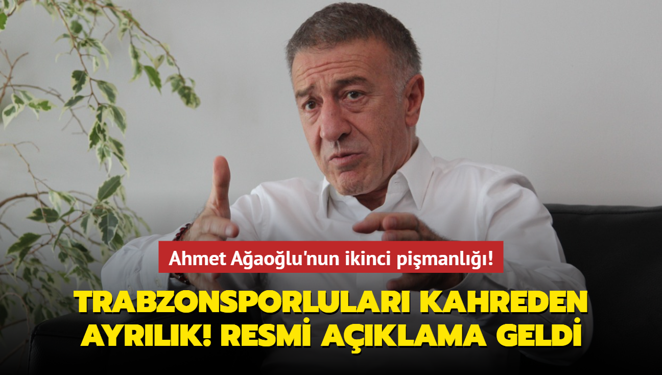 Ahmet Aaolu'nun ikinci pimanl! Trabzonsporlular kahreden ayrlk: Resmen akland...