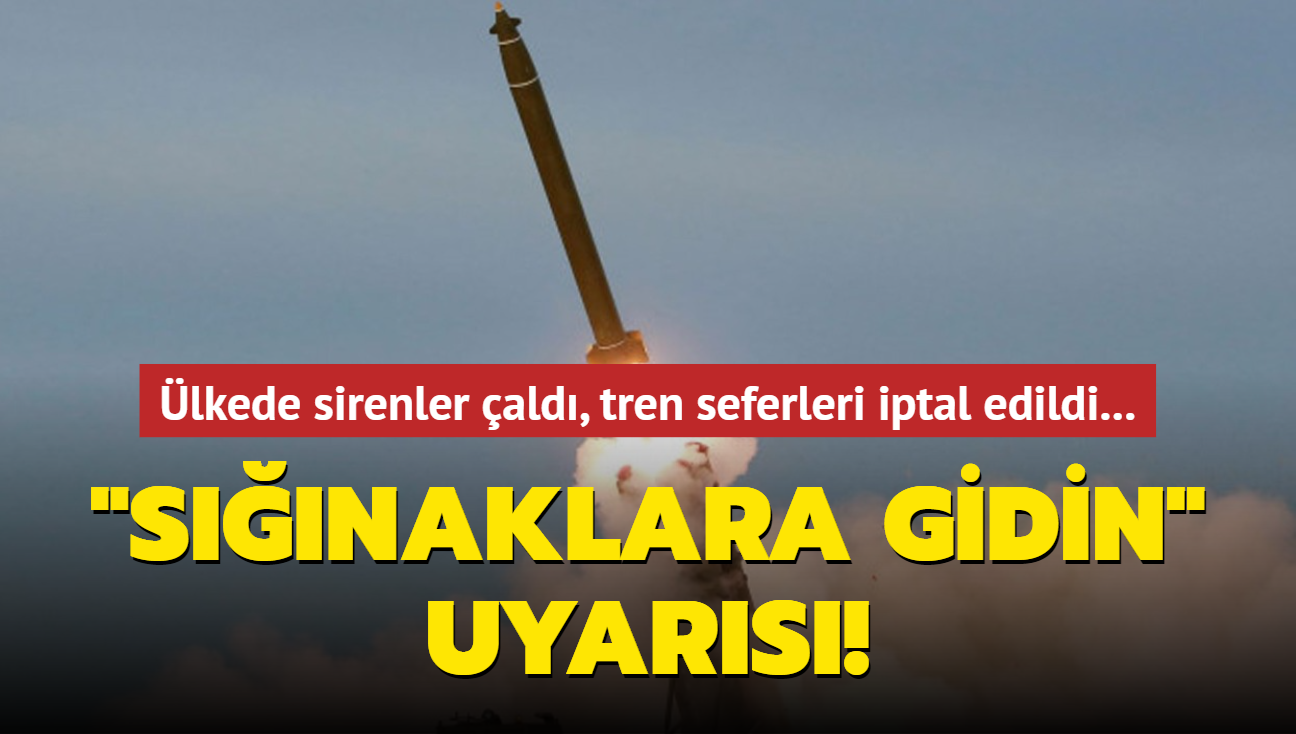 lkede sirenler ald, tren seferleri iptal edildi... "Snaklara gidin" uyars!