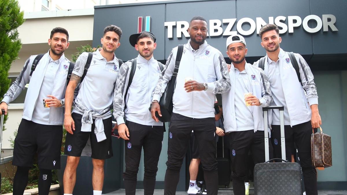 Trabzonspor kafilesi Avrupa Ligi ma iin Monaco'ya gitti