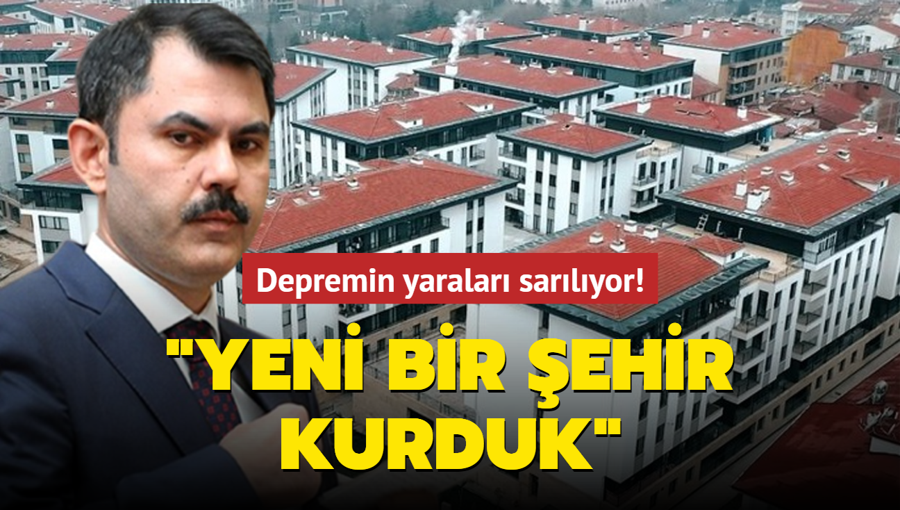 Elaz'da depremin yaralar sarlyor! Bakan Kurum: "Yeni bir ehir kurduk"