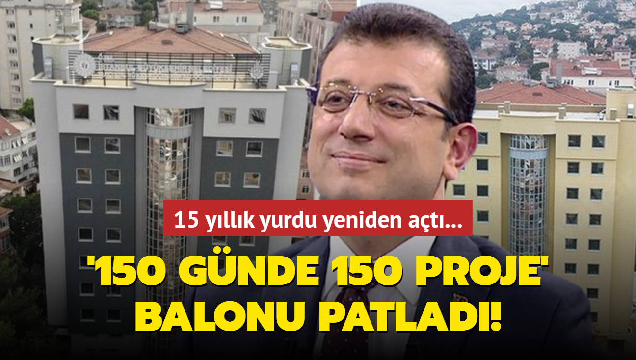 '150 günde 150 proje' balonu patladı! 15 yıllık yurdu yeniden açtı