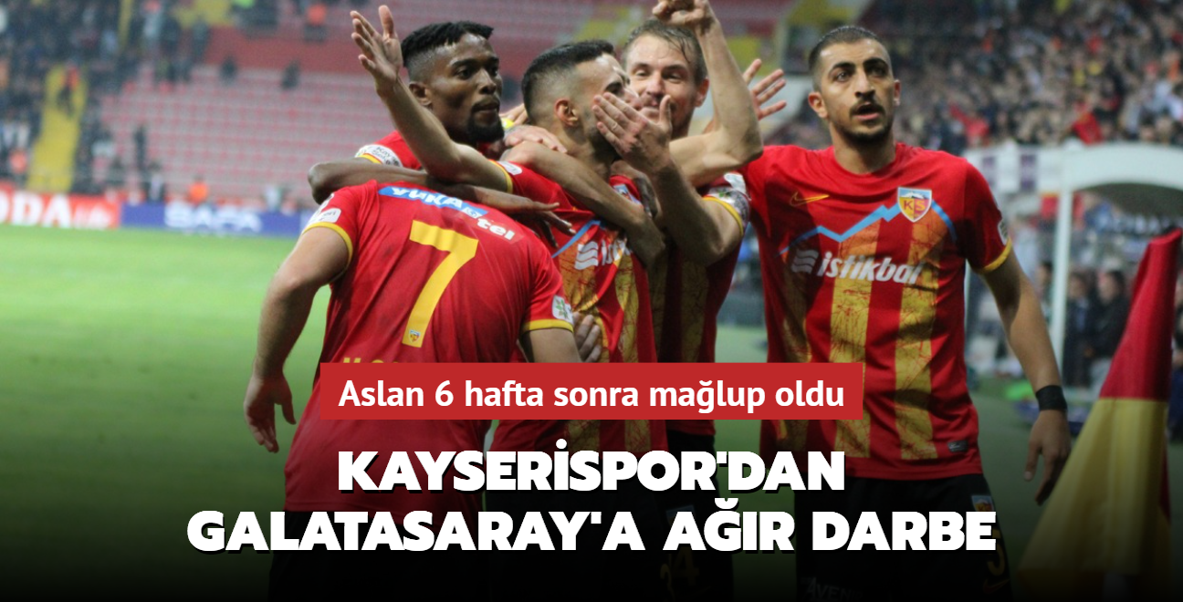 Kayserispor'dan Galatasaray'a ar darbe