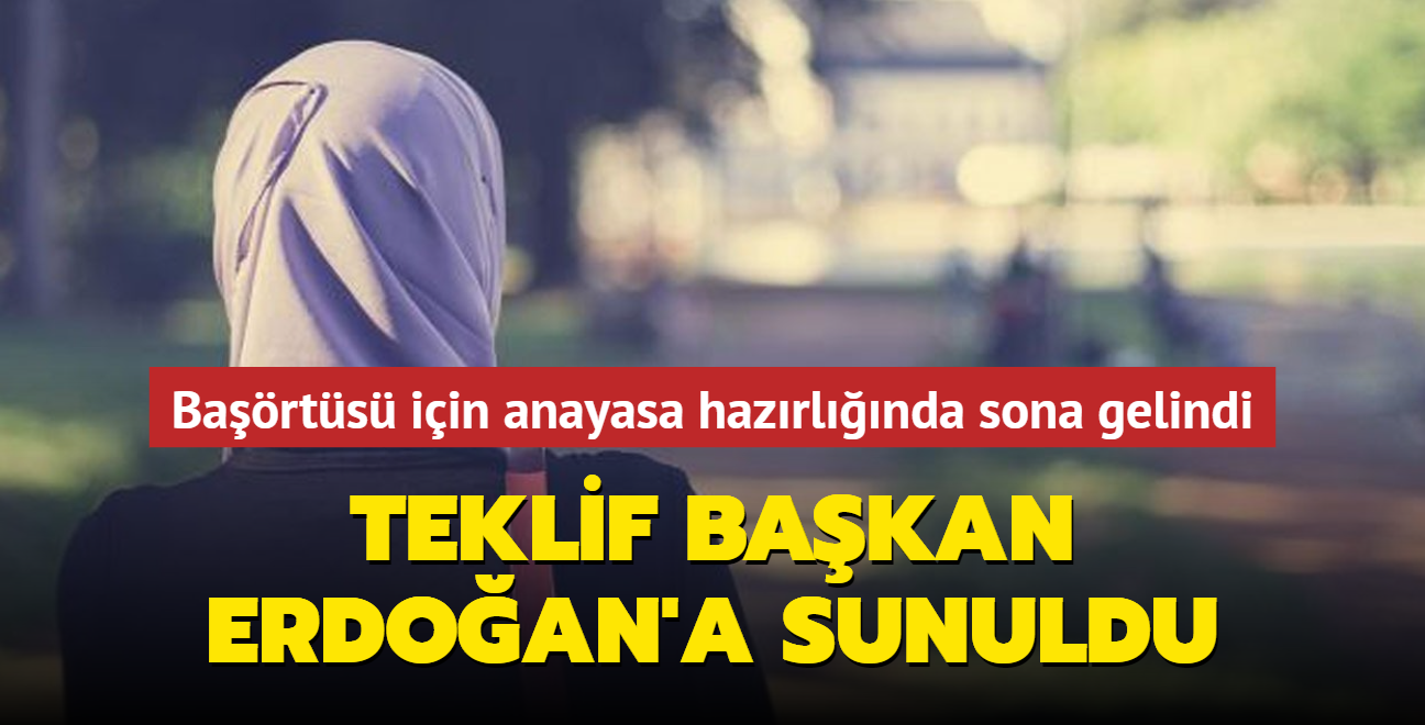 Barts iin anayasa hazrlnda sona gelindi... Teklif Bakan Erdoan'a sunuldu