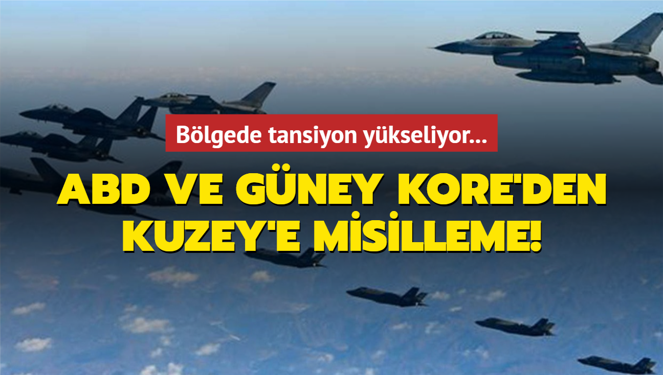 Blgede tansiyon ykseliyor... ABD ve Gney Kore'den Kuzey'e misilleme!