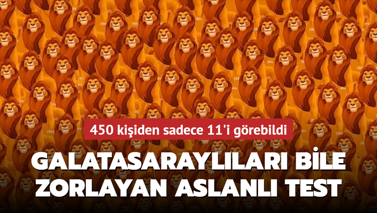 Galatasarayllar bile zorlayan aslanl test viral oldu! 450 kiiden sadece 11'i grebildi