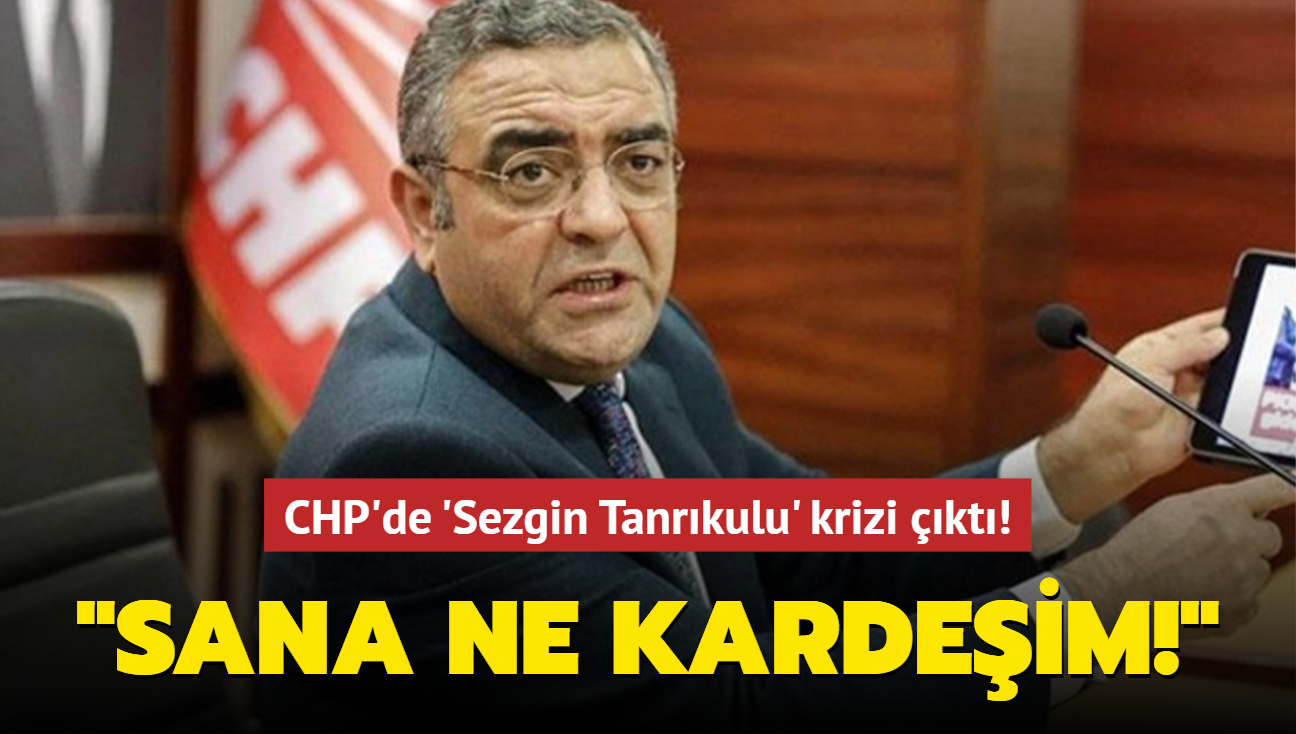 CHP'de 'Sezgin Tanrkulu' krizi: Sana ne kardeim!