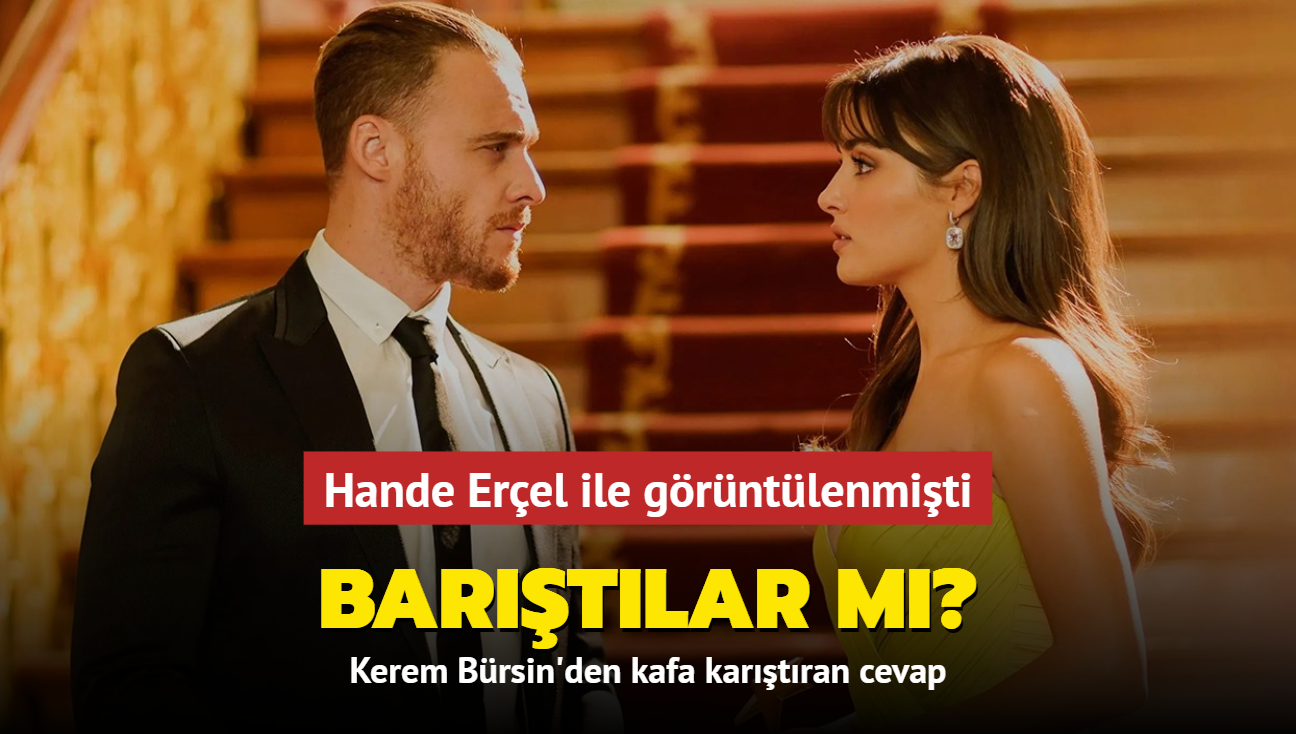 Hande Erel ile grntlenmiti... Kerem Brsin'den kafa kartran cevap