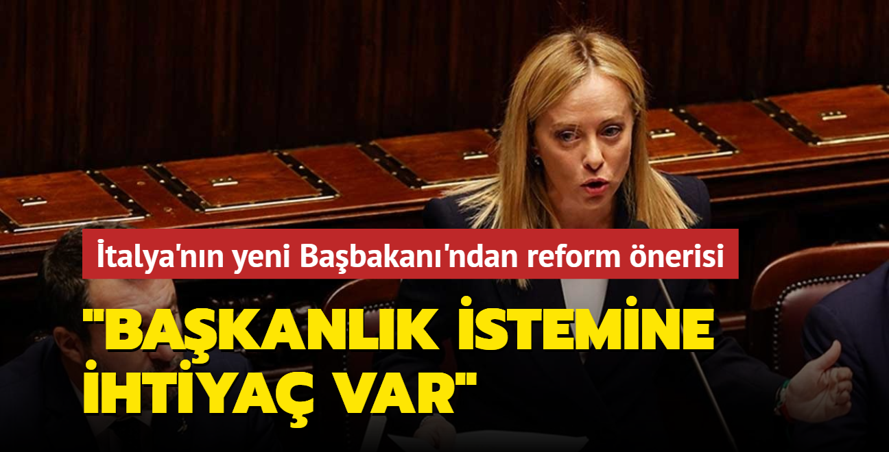 talya'nn yeni Babakan'ndan reform nerisi... "Bakanlk istemine ihtiya var"