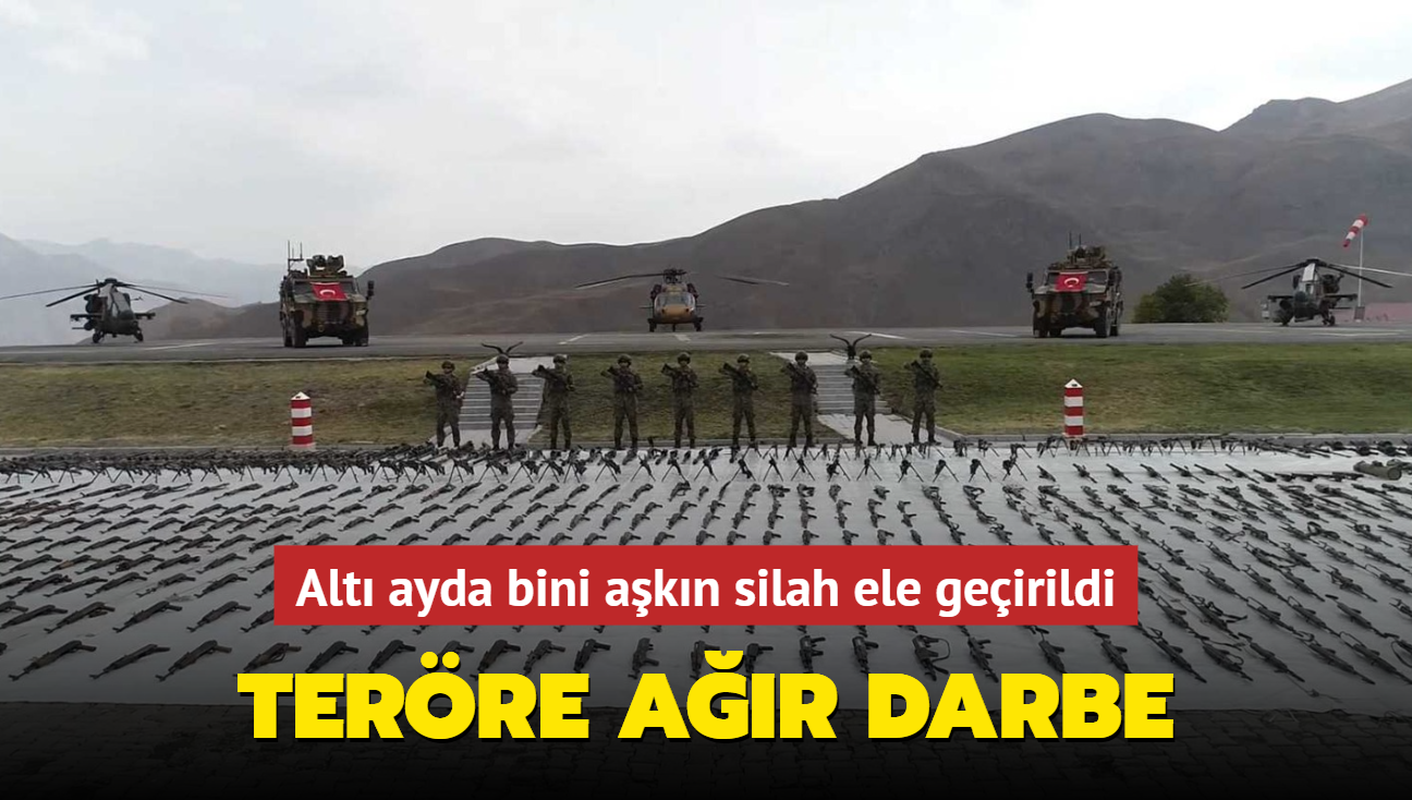 Terre ar darbe... Alt ayda bini akn silah ele geirildi