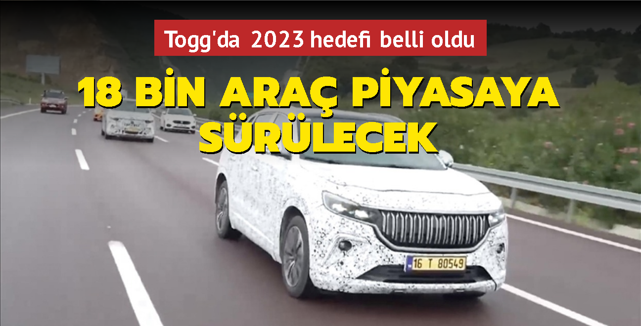 Togg'da 2023 hedefi belli oldu... 18 bin ara piyasaya srlecek