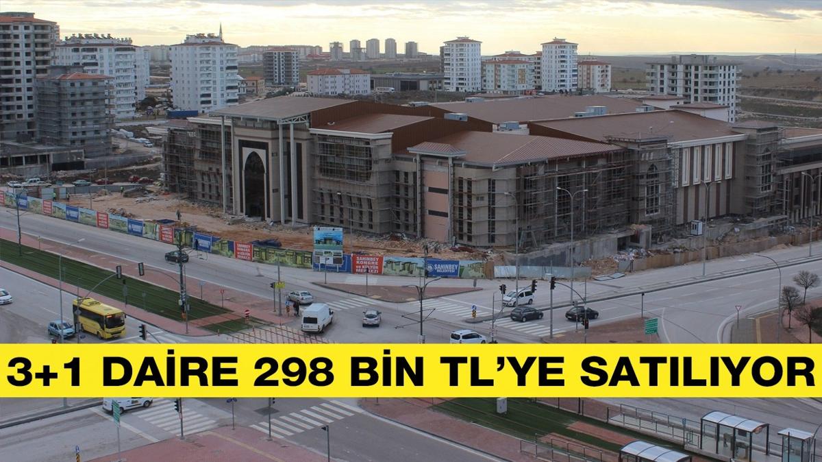 Gaziantep ahinbey'de 3+1 daire 298 bin TL'ye sata karld!