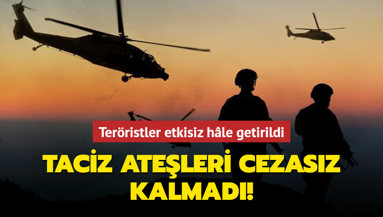 Terristlerin taciz ateleri cezasz kalmad! Etkisiz hle getirildiler