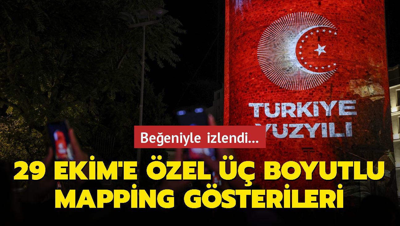 letiim Bakanl'ndan 29 Ekim'e zel  boyutlu mapping gsterileri