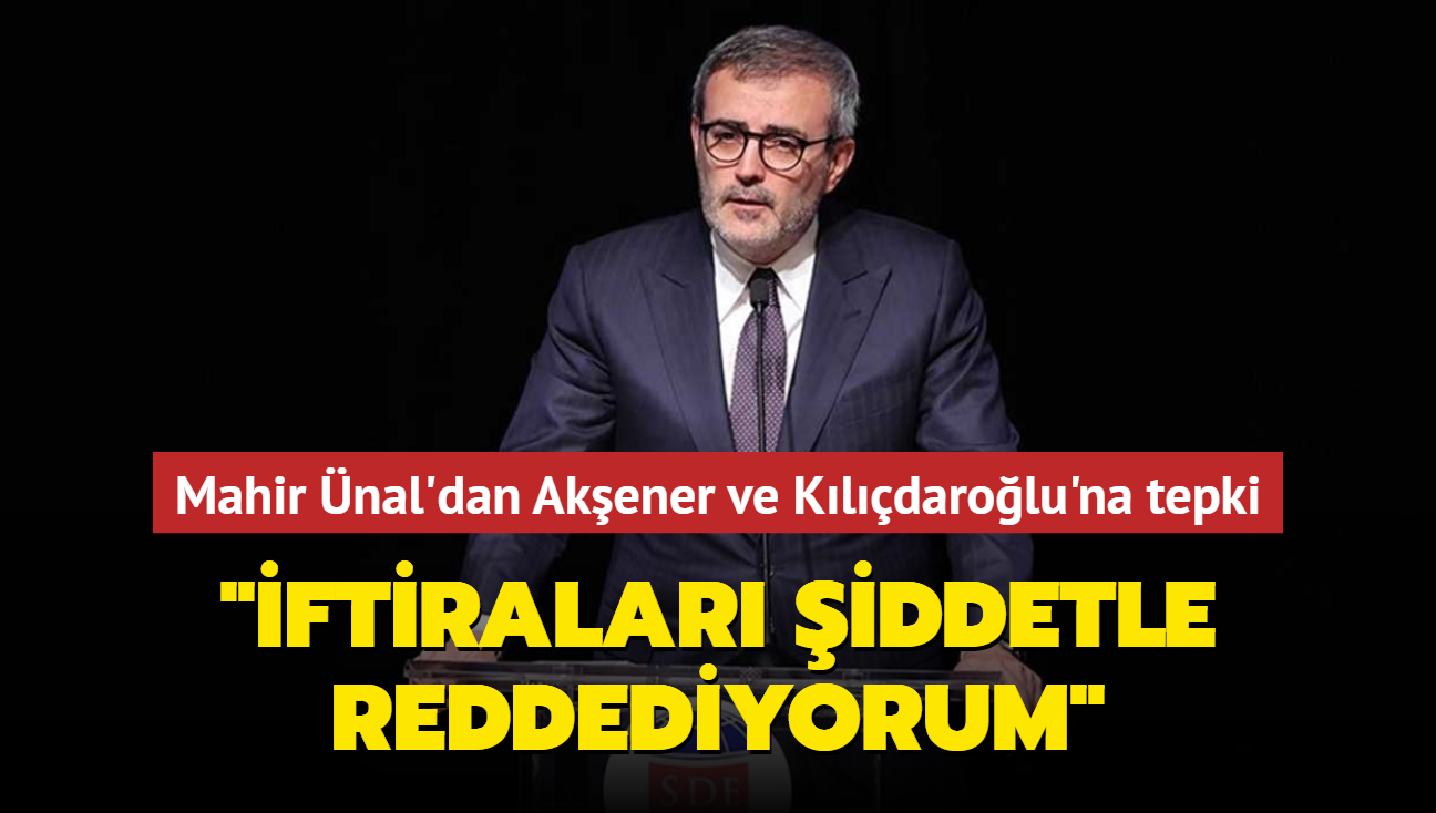 AK Parti Grup Bakanvekili nal'dan Akener ve Kldarolu'na tepki... "ftiralar iddetle reddediyorum"