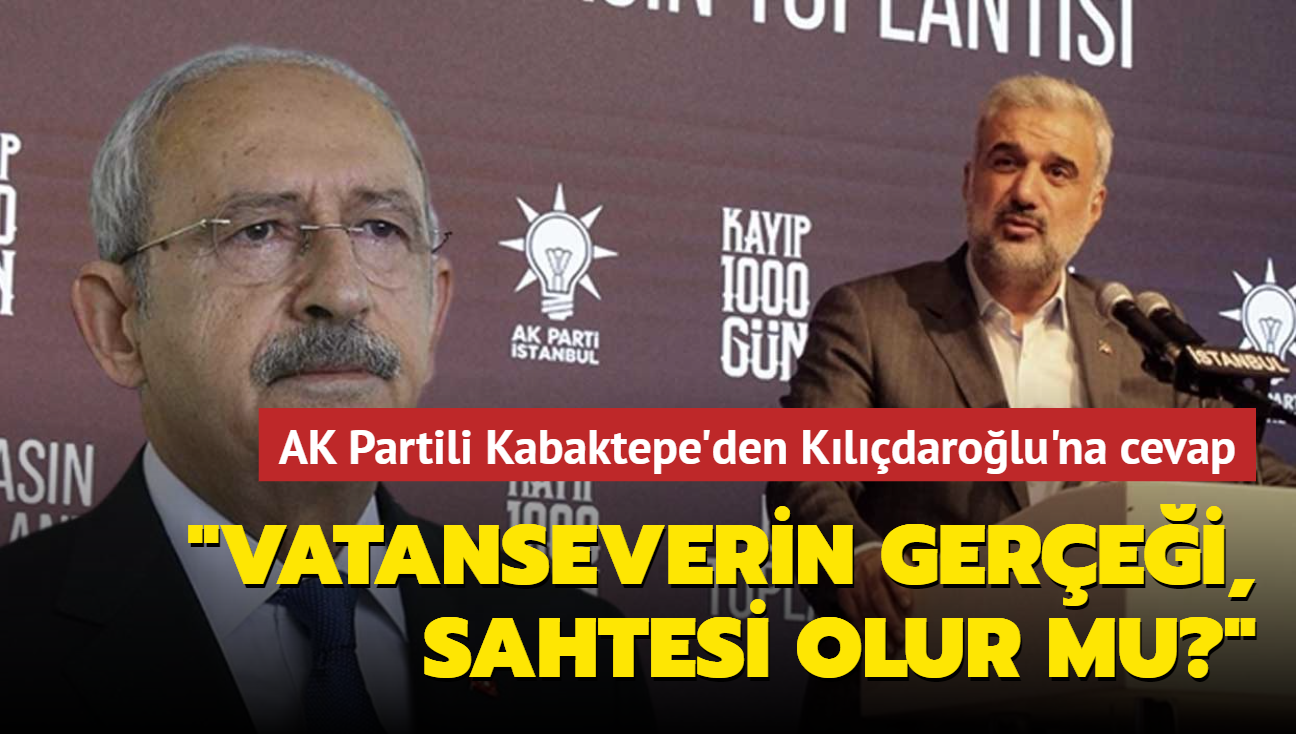 AK Partili Kabaktepe'den Kldarolu'na cevap... "Vatanseverin gerei, sahtesi olur mu""