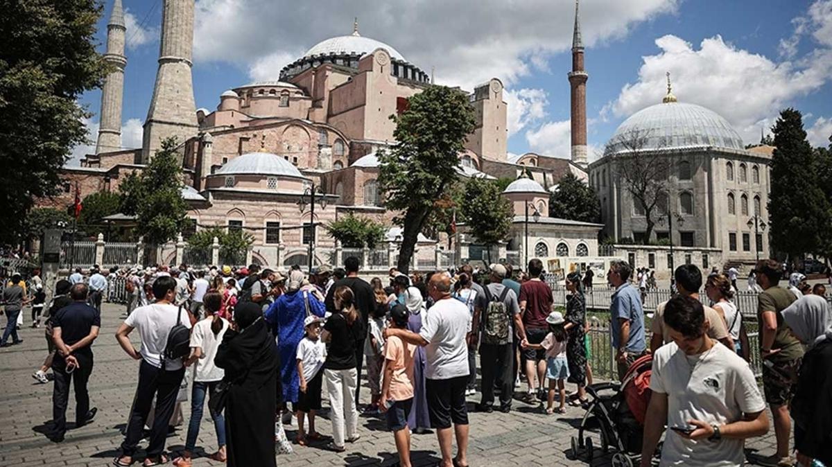 stanbul'a Eyll'de 1 milyon 607 bin turist geldi