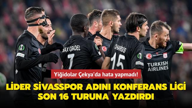 Yiidolar ekya'da hata yapmad! Lider Sivasspor adn Konferans Ligi son 16 turuna yazdrd