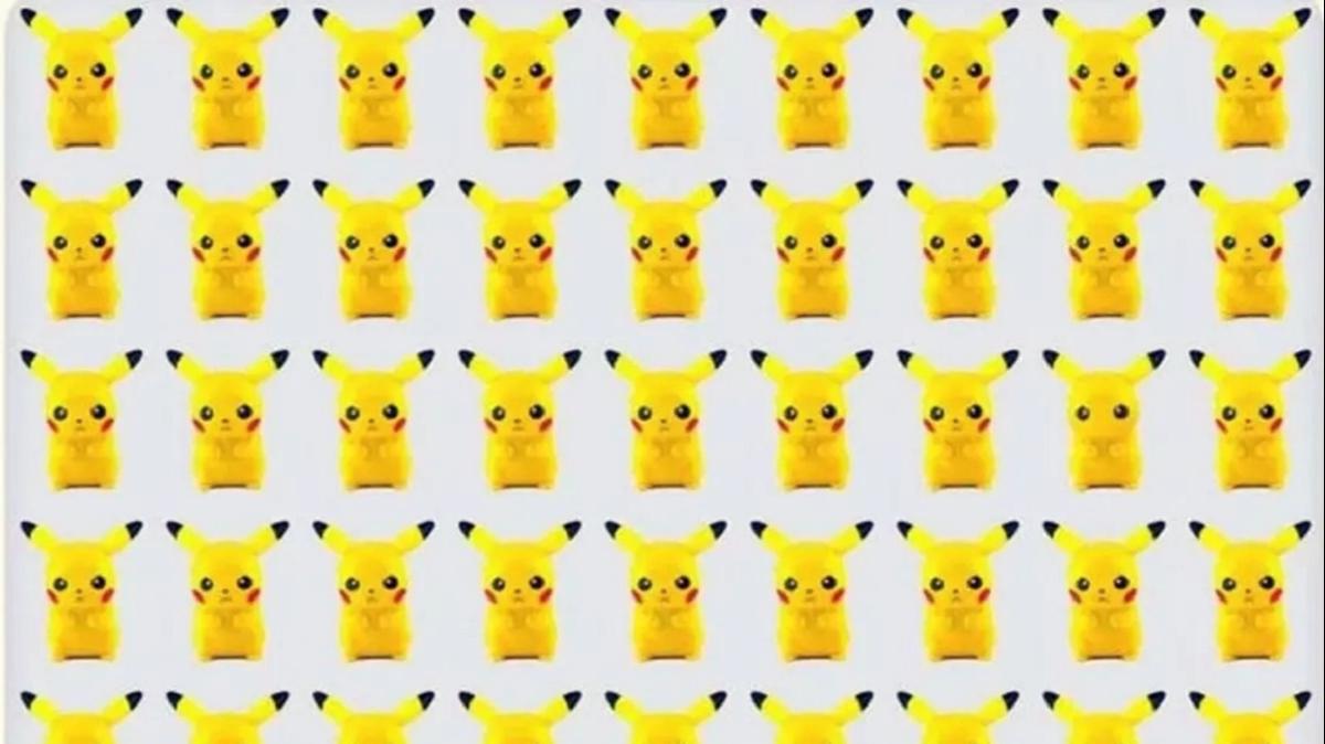Resimdeki farkl Pikachu'yu bulabilir misin" Saniyeler iinde bulan kiiler zihin testinden geiyor!