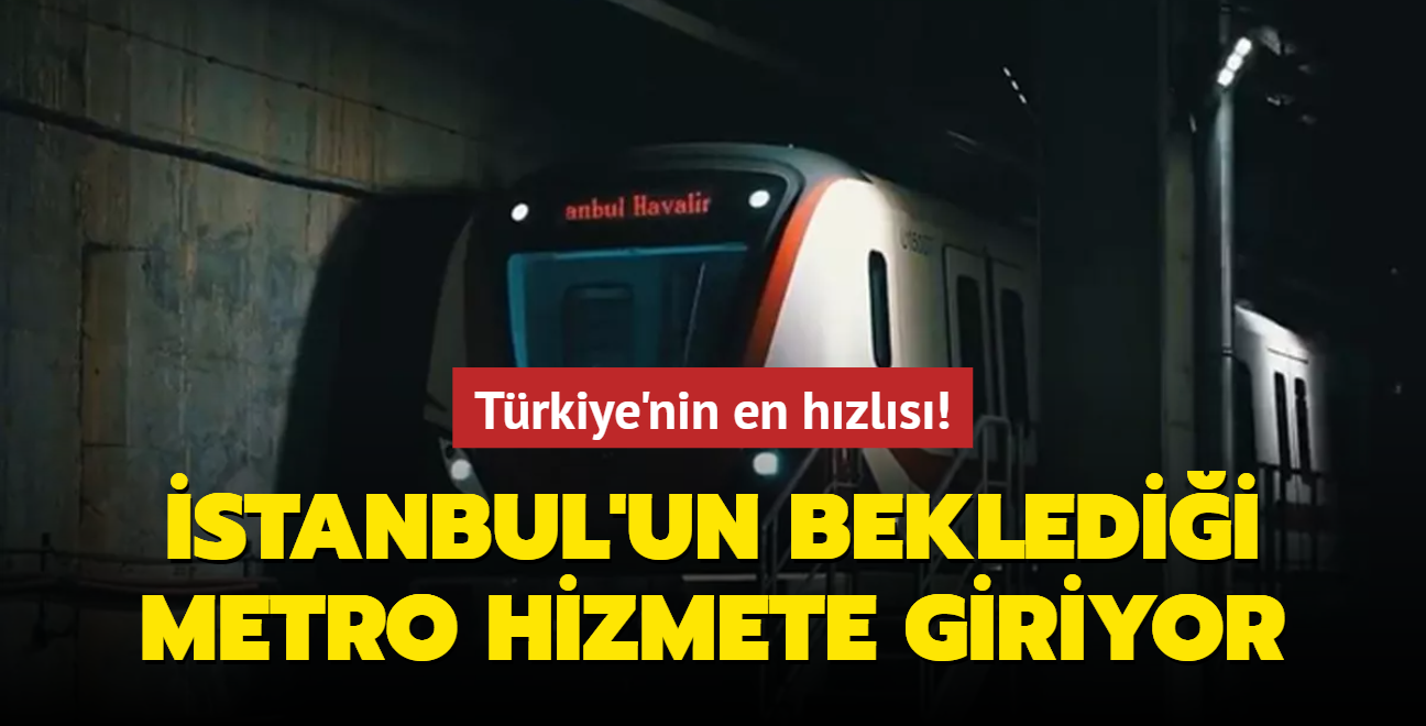 stanbul'un bekledii metro hizmete giriyor... Trkiye'nin en hzls!