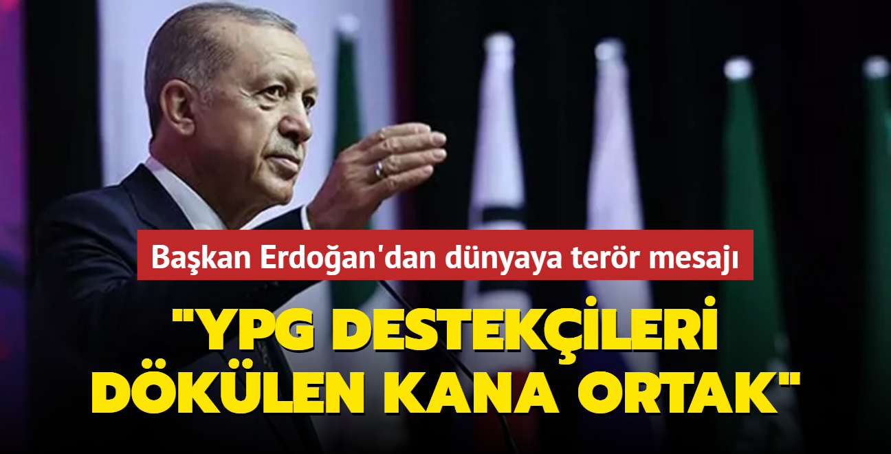 YPG destekileri dklen kana ortak... Bakan Erdoan'dan dnyaya terr mesaj