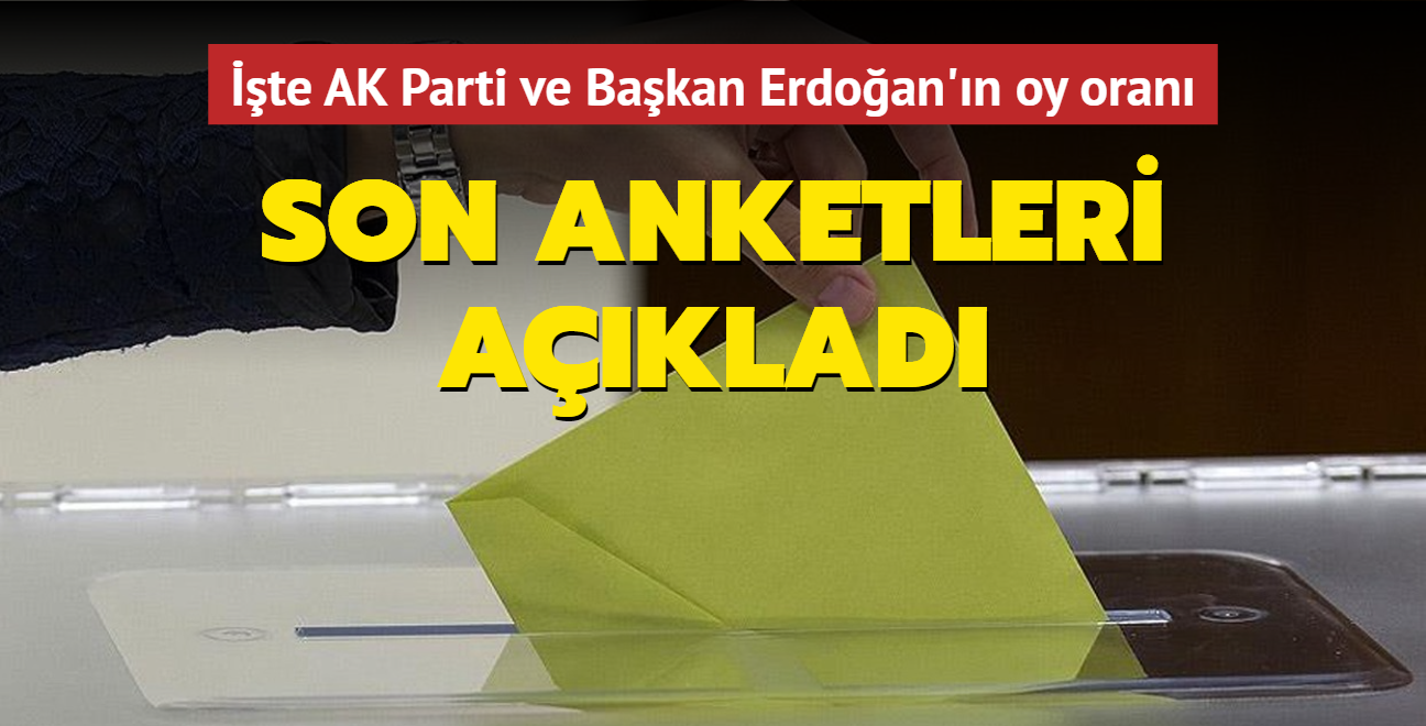 Son anketleri aklad! te AK Parti ve Bakan Erdoan'n oy oran