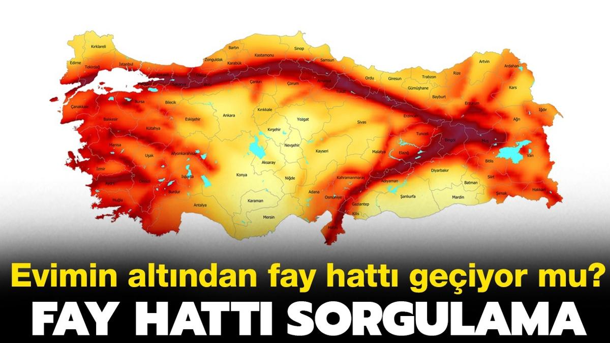 Evimin altndan fay hatt geiyor mu" Trkiye depren ve fay hatt haritas 2022!