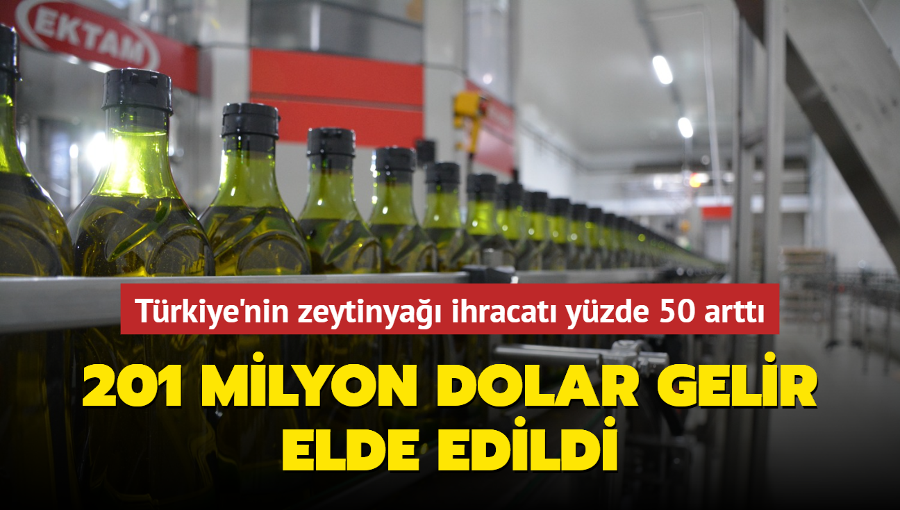Trkiye'nin zeytinya ihracat yzde 50 artt... 201 milyon dolar gelir elde edildi