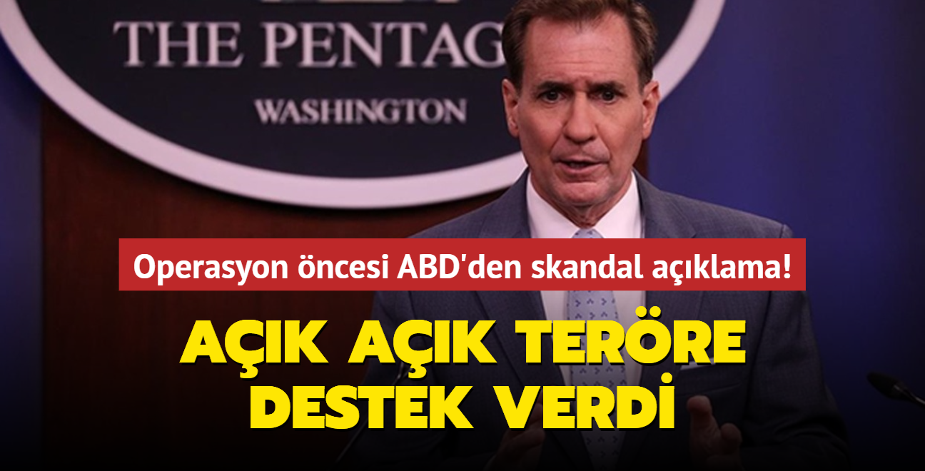 Ak ak terre destek verdi... Operasyon ncesi ABD'den skandal aklama!