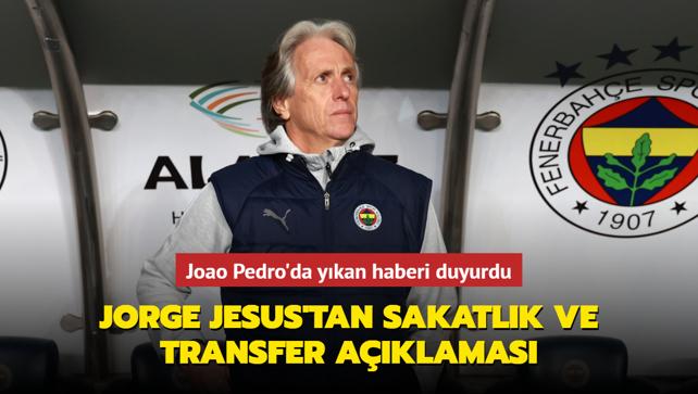 Joao Pedro'da ykan haberi duyurdu! Jorge Jesus'tan sakatlk ve transfer aklamas