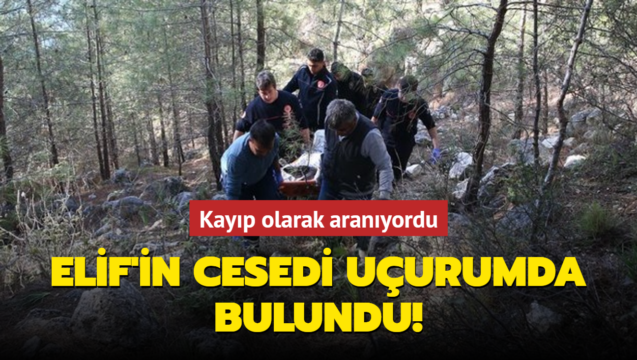 Kayp olarak aranyordu! Elif'in cesedi uurumda bulundu