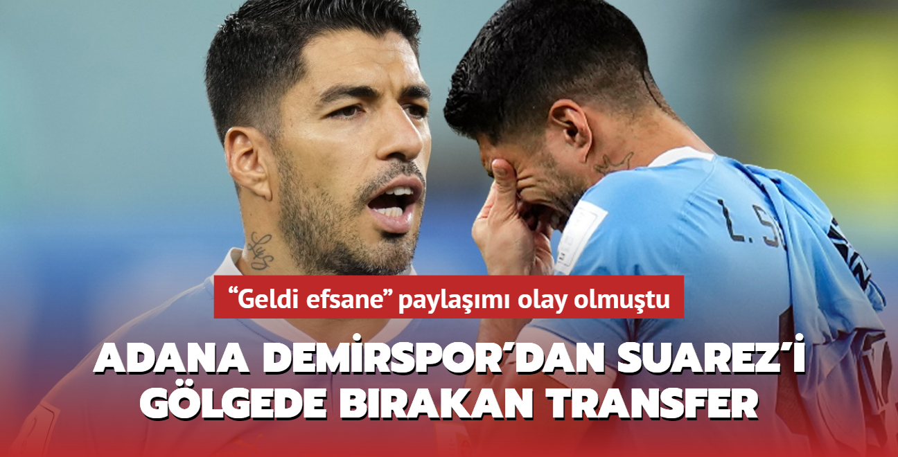 Adana Demirspor'dan Luis Suarez'i glgede brakan transfer! Geldi efsane paylam olay olmutu...