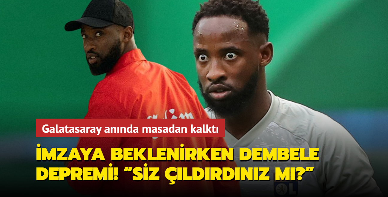 Galatasaray'da Moussa Dembele depremi! Siz ldrdnz m" Annda mekan terk edildi