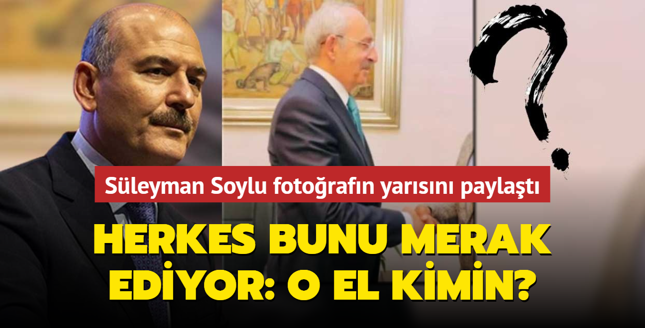 Sleyman Soylu fotorafn yarsn paylat... Herkes bunu merak ediyor: O el kimin"