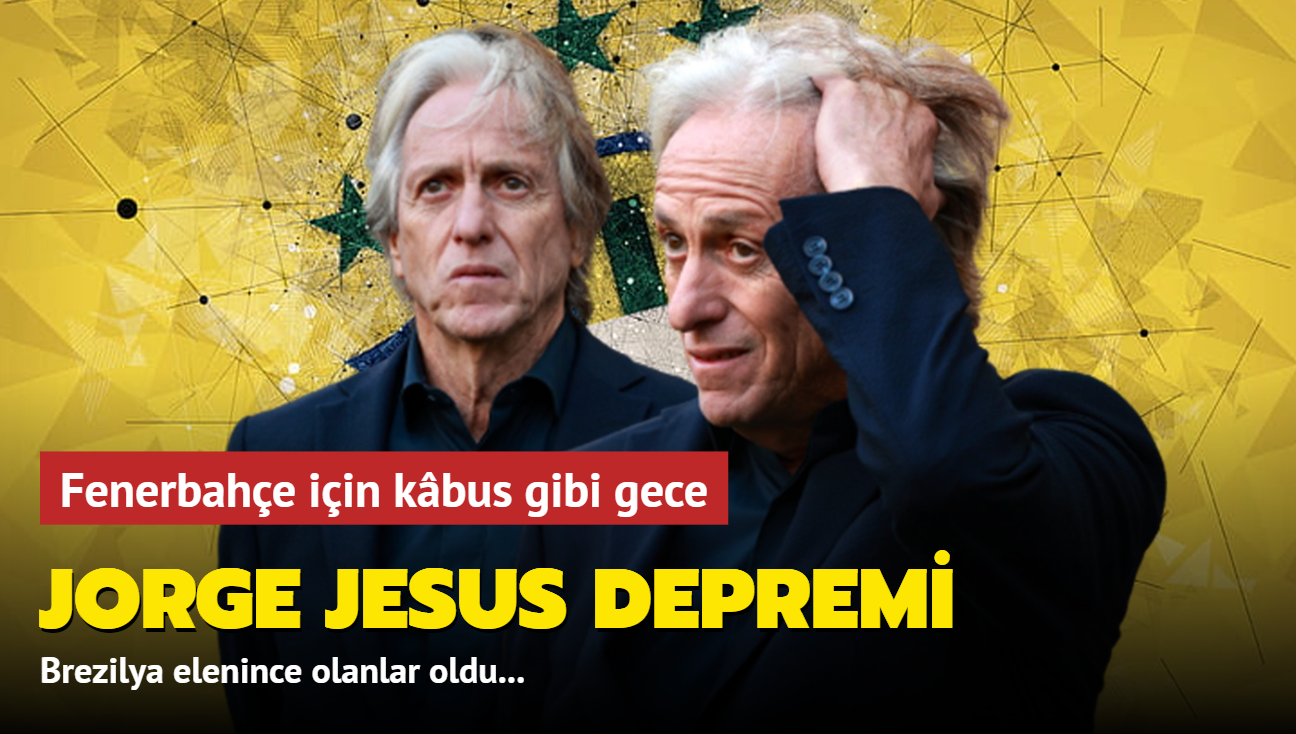 Jorge Jesus depremi! Fenerbahe iin kbus gibi gece...