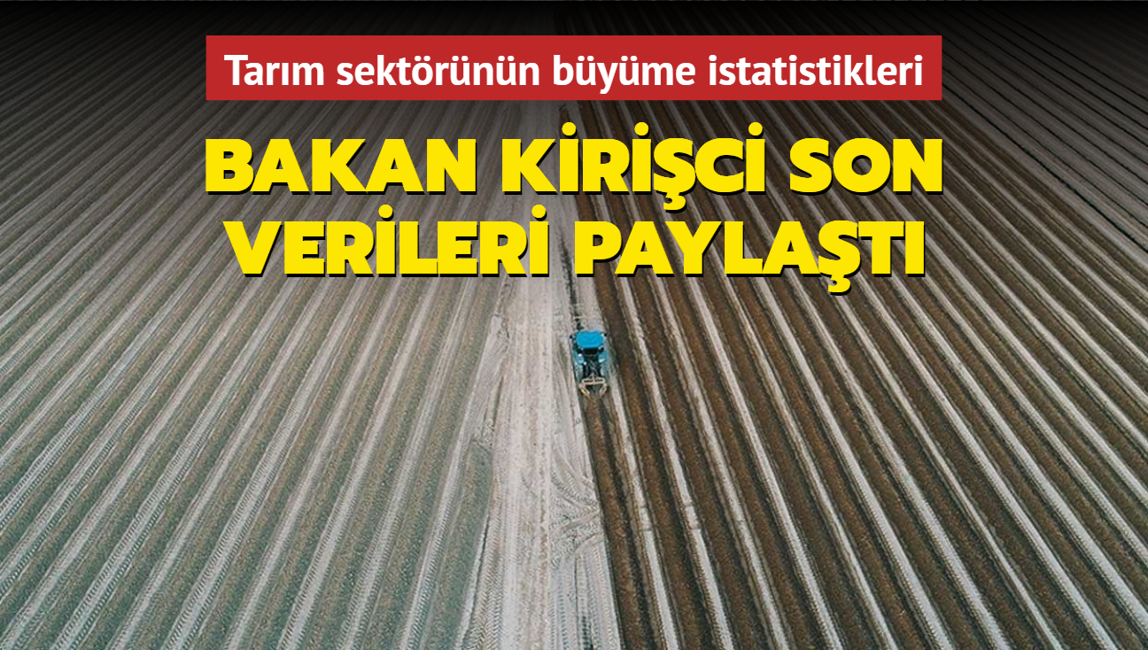 Tarm sektrnn byme istatistikleri... Bakan Kirici son verileri paylat