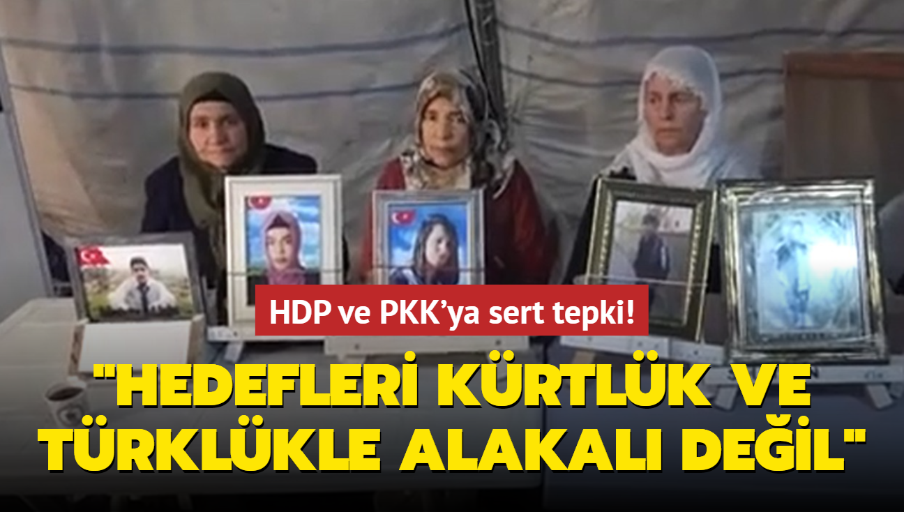 HDP ve PKK'ya sert tepki: Onlarn hedefleri Krtlk ve Trklkle alakal deil