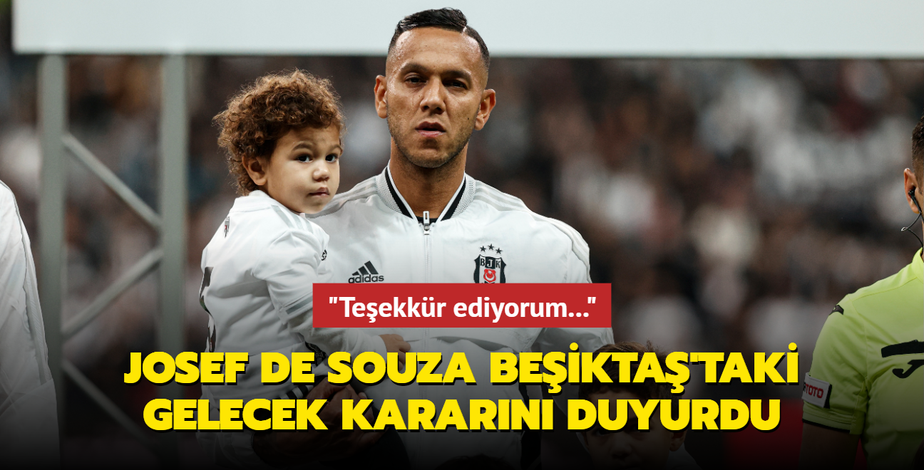 Josef de Souza Beikta'taki gelecek kararn duyurdu: "Teekkr ediyorum..."