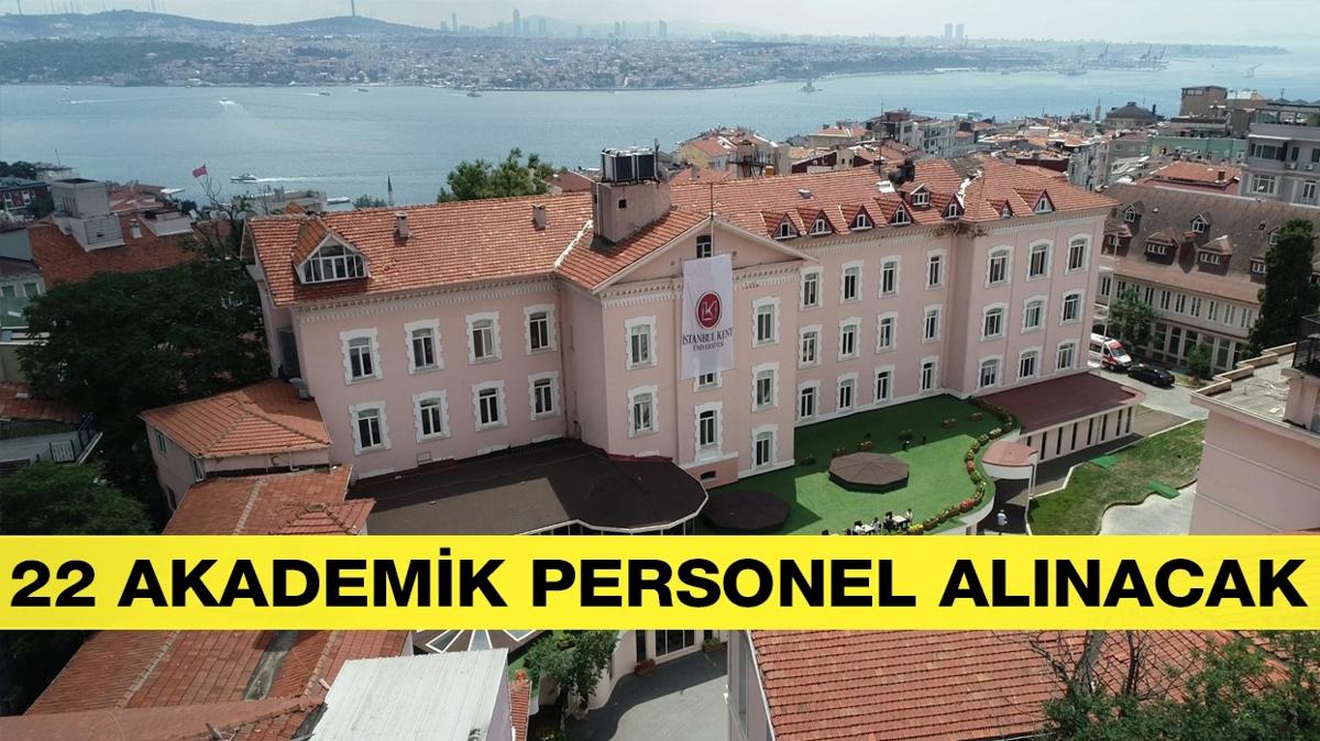 stanbul Kent niversitesi 22 Akademik Personel alacak!