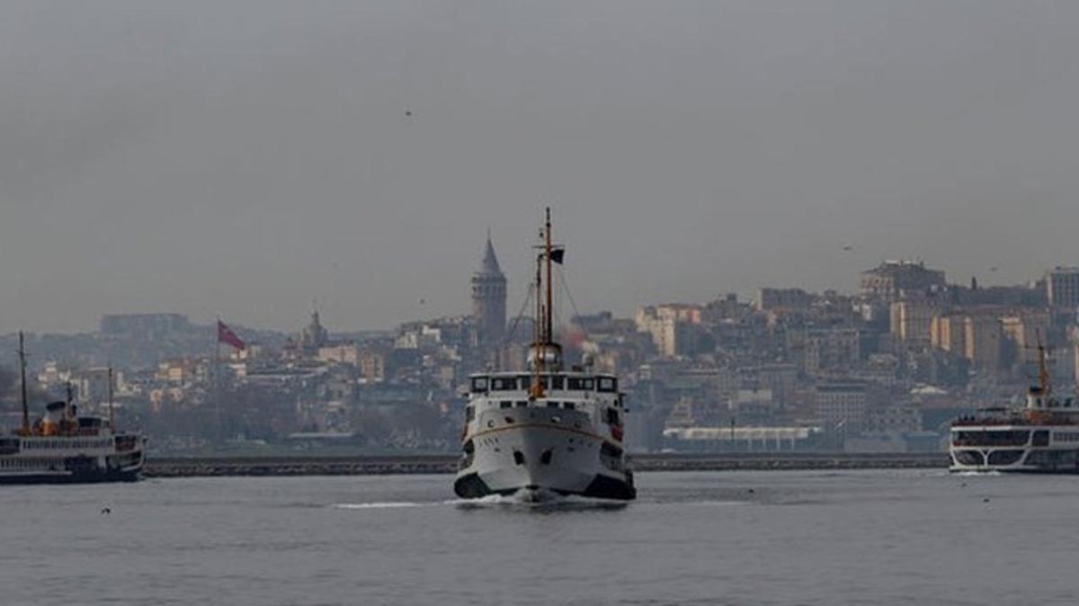 stanbul'da deniz ulamna lodos engeli: Vapur seferleri iptal edildi