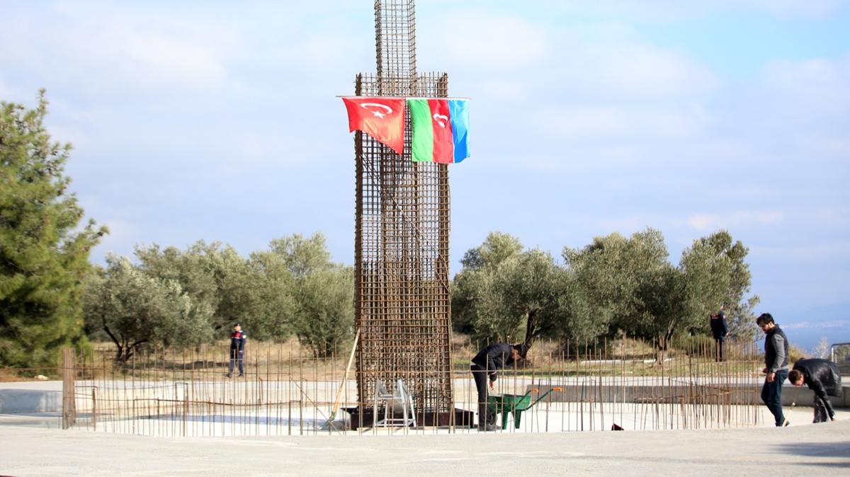 anakkale Savalar'nda ehit olan Azerbaycanl askerler iin yaplacak antn temeli atld