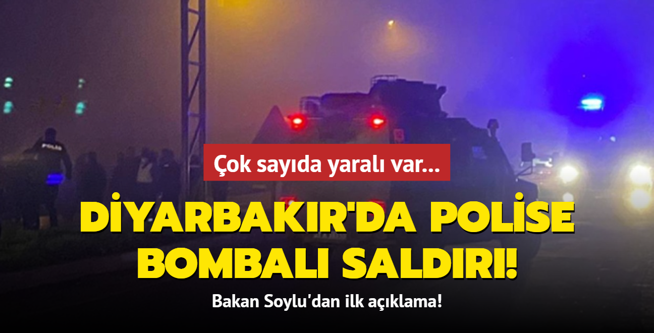 Diyarbakr'da polis servisine bombal saldr: 9 polis yaraland