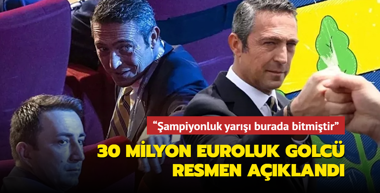 Fenerbahe'nin 30 milyon euroluk golcs resmen akland! ampiyonluk yar burada bitmitir