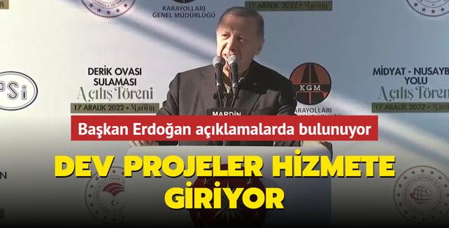 Mardin'de toplu açılış töreni Başkan Erdoğan açıklamalarda bulunuyor
