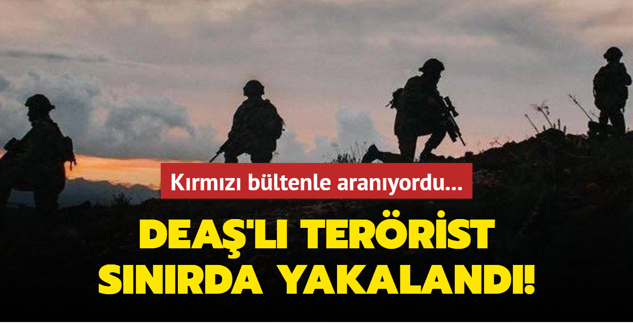 Krmz bltenle aranyordu... DEA'l terrist snrda yakaland