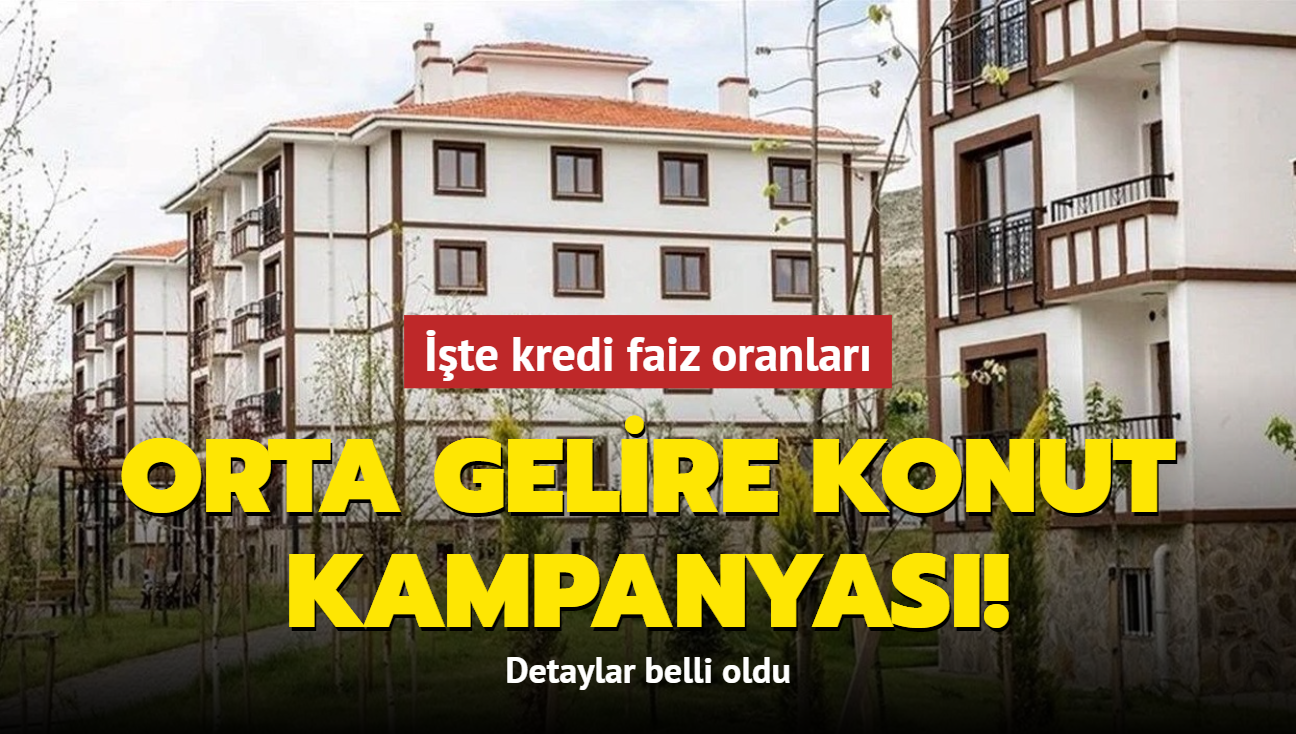 Orta gelire konut kampanyas! Yeni konut kampanyasnn kredi detaylar belli oldu